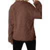imageDokotoo Winter Fleece Jacket for Women Zipper Up Zip Up Stand Collar with Pockets CoatsChestnut