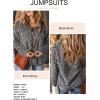 imageDokotoo Winter Fleece Jacket for Women Zipper Up Zip Up Stand Collar with Pockets CoatsGray