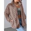 imageDokotoo Winter Fleece Jacket for Women Zipper Up Zip Up Stand Collar with Pockets CoatsLight French Beige