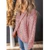 imageDokotoo Winter Fleece Jacket for Women Zipper Up Zip Up Stand Collar with Pockets CoatsPink