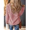 imageDokotoo Winter Fleece Jacket for Women Zipper Up Zip Up Stand Collar with Pockets CoatsPink