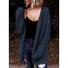imageDokotoo Womens 2024 Fashion Casual Open Front Long Sleeve Chunky Cable Knit Cardigans Sweaters Outerwear Coats with PocketsBlue