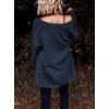 imageDokotoo Womens 2024 Fashion Casual Open Front Long Sleeve Chunky Cable Knit Cardigans Sweaters Outerwear Coats with PocketsBlue