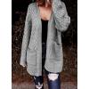 imageDokotoo Womens 2024 Fashion Casual Open Front Long Sleeve Chunky Cable Knit Cardigans Sweaters Outerwear Coats with PocketsGray