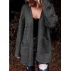 imageDokotoo Womens 2024 Fashion Casual Open Front Long Sleeve Chunky Cable Knit Cardigans Sweaters Outerwear Coats with PocketsMist Green