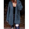 imageDokotoo Womens 2024 Fashion Casual Open Front Long Sleeve Chunky Cable Knit Cardigans Sweaters Outerwear Coats with PocketsReal Teal
