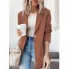 imageDokotoo Womens 2024 Fashion Spring Lapel Collar Buttons Blazer Jackets for Women Business CasualBrown