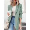 imageDokotoo Womens 2024 Fashion Spring Lapel Collar Buttons Blazer Jackets for Women Business CasualGreen