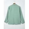 imageDokotoo Womens 2024 Fashion Spring Lapel Collar Buttons Blazer Jackets for Women Business CasualGreen