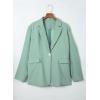 imageDokotoo Womens 2024 Fashion Spring Lapel Collar Buttons Blazer Jackets for Women Business CasualGreen