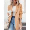 imageDokotoo Womens 2024 Fashion Spring Lapel Collar Buttons Blazer Jackets for Women Business CasualKhaki 2