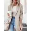 imageDokotoo Womens 2024 Fashion Spring Lapel Collar Buttons Blazer Jackets for Women Business CasualKhaki 3