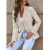 imageDokotoo Womens 2024 Fashion Spring Lapel Collar Buttons Blazer Jackets for Women Business CasualKhaki 3