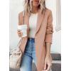 imageDokotoo Womens 2024 Fashion Spring Lapel Collar Buttons Blazer Jackets for Women Business CasualPink