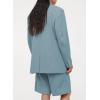 imageDokotoo Womens 2024 Fashion Spring Lapel Collar Buttons Blazer Jackets for Women Business CasualSky Blue 2