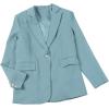 imageDokotoo Womens 2024 Fashion Spring Lapel Collar Buttons Blazer Jackets for Women Business CasualSky Blue 2