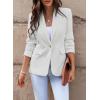 imageDokotoo Womens 2024 Fashion Spring Lapel Collar Buttons Blazer Jackets for Women Business CasualWhite