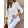 imageDokotoo Womens 2024 Fashion Spring Lapel Collar Buttons Blazer Jackets for Women Business CasualWhite