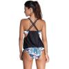 imageDokotoo Womens 2024 Fashion Stripes Print Lined Up Double Up Tankini Sets Swimsuits Bathing Suit Swimwear S3XLPrint Black104