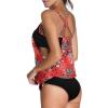 imageDokotoo Womens 2024 Fashion Stripes Print Lined Up Double Up Tankini Sets Swimsuits Bathing Suit Swimwear S3XLRed P320