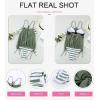 imageDokotoo Womens 2024 Fashion Stripes Print Lined Up Double Up Tankini Sets Swimsuits Bathing Suit Swimwear S3XLT0 Green