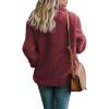 imageDokotoo Womens 2024 Winter Fleece Teddy Bear Sherpa Jacket Coats with PocketsA Red