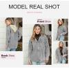 imageDokotoo Womens 2025 Fall Corduroy Shacket Jacket Long Sleeve Button Down Color Block Hooded Coat with PocketsGray 3