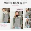 imageDokotoo Womens 2025 Fall Corduroy Shacket Jacket Long Sleeve Button Down Color Block Hooded Coat with PocketsGray
