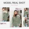 imageDokotoo Womens 2025 Fall Corduroy Shacket Jacket Long Sleeve Button Down Color Block Hooded Coat with PocketsGreen 2