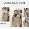imageDokotoo Womens 2025 Fall Corduroy Shacket Jacket Long Sleeve Button Down Color Block Hooded Coat with PocketsKhaki 2