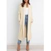 imageDokotoo Womens 2025 Fashion Casual Open Front Long Sleeve Chunky Cable Knit Cardigan Sweaters Outerwear Jacket CoatsApricot