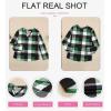 imageDokotoo Womens Basic Casual V Neck Plaid Print Cuffed Long Sleeve Work Tops Blouses Shirts S3XLGreen