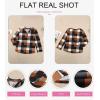 imageDokotoo Womens Basic Casual V Neck Plaid Print Cuffed Long Sleeve Work Tops Blouses Shirts S3XLOrange