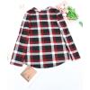 imageDokotoo Womens Basic Casual V Neck Plaid Print Cuffed Long Sleeve Work Tops Blouses Shirts S3XLRed 3
