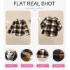 imageDokotoo Womens Basic Casual V Neck Plaid Print Cuffed Long Sleeve Work Tops Blouses Shirts S3XLYellow