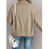 imageDokotoo Womens Cargo Jean Jacket  Cropped Button Spring Fashion Coat for WomenBeige