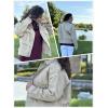 imageDokotoo Womens Cargo Jean Jacket  Cropped Button Spring Fashion Coat for WomenBeige