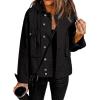 imageDokotoo Womens Cargo Jean Jacket  Cropped Button Spring Fashion Coat for WomenBlack