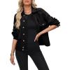 imageDokotoo Womens Cargo Jean Jacket  Cropped Button Spring Fashion Coat for WomenBlack