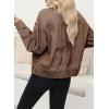 imageDokotoo Womens Cargo Jean Jacket  Cropped Button Spring Fashion Coat for WomenChestnut