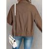 imageDokotoo Womens Cargo Jean Jacket  Cropped Button Spring Fashion Coat for WomenChestnut
