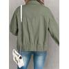 imageDokotoo Womens Cargo Jean Jacket  Cropped Button Spring Fashion Coat for WomenGreen