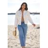 imageDokotoo Womens Cargo Jean Jacket  Cropped Button Spring Fashion Coat for WomenWhite