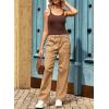 imageDokotoo Womens Cargo Pants Women Baggy Wide Leg High Waist Casual Pants Jean Stretch PantsA Khaki