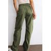 imageDokotoo Womens Cargo Pants Women Baggy Wide Leg High Waist Casual Pants Jean Stretch PantsGreen 01