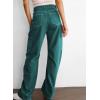 imageDokotoo Womens Cargo Pants Women Baggy Wide Leg High Waist Casual Pants Jean Stretch PantsGreen 02