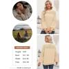 imageDokotoo Womens Casual Long Sleeve Sweaters Loose Crewneck Knit Solid Pullover Sweater Jumper TopsApricot