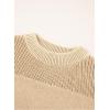 imageDokotoo Womens Casual Long Sleeve Sweaters Loose Crewneck Knit Solid Pullover Sweater Jumper TopsApricot