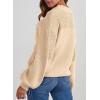 imageDokotoo Womens Casual Long Sleeve Sweaters Loose Crewneck Knit Solid Pullover Sweater Jumper TopsApricot