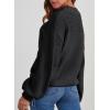 imageDokotoo Womens Casual Long Sleeve Sweaters Loose Crewneck Knit Solid Pullover Sweater Jumper TopsBlack